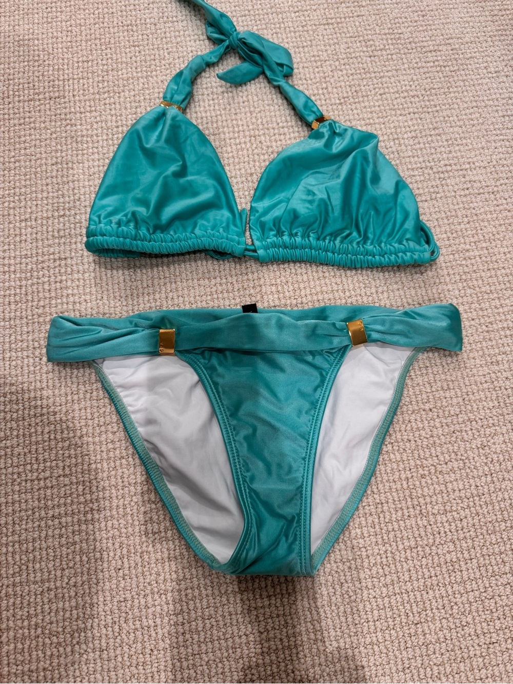 Vix Bia Bikini- Women’s Teal Halter Bikini Set